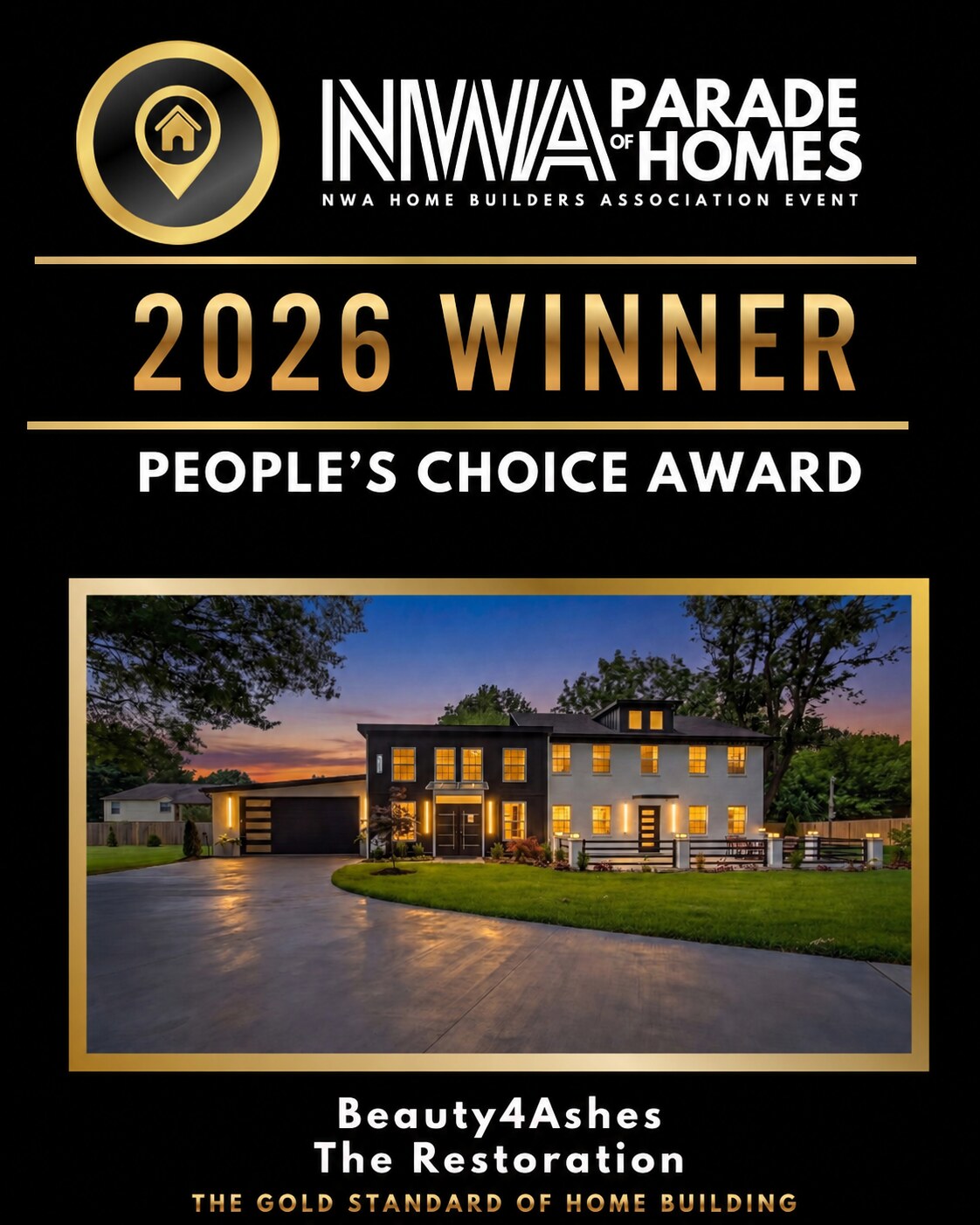 2026 NWA Parade of Homes People&rsquo;s Choice Award for Remodel won by Beauty4Ashes